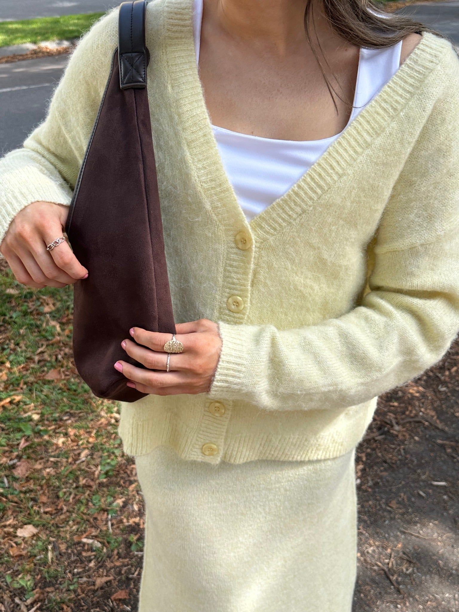 PCPAM Knit Cardigan - French Vanilla